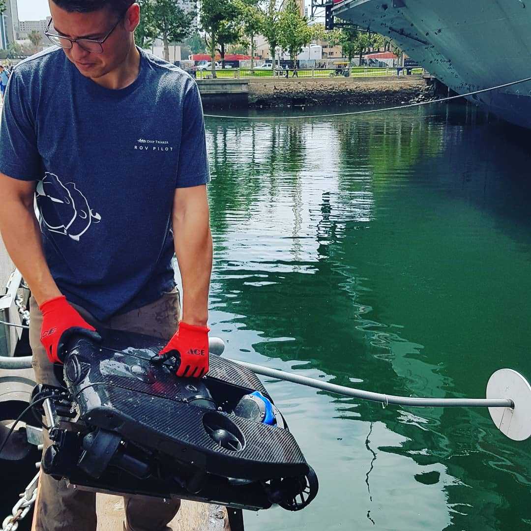 Cody from Deep Trekker with ROV with mini DVL Cody from Deep Trekker
