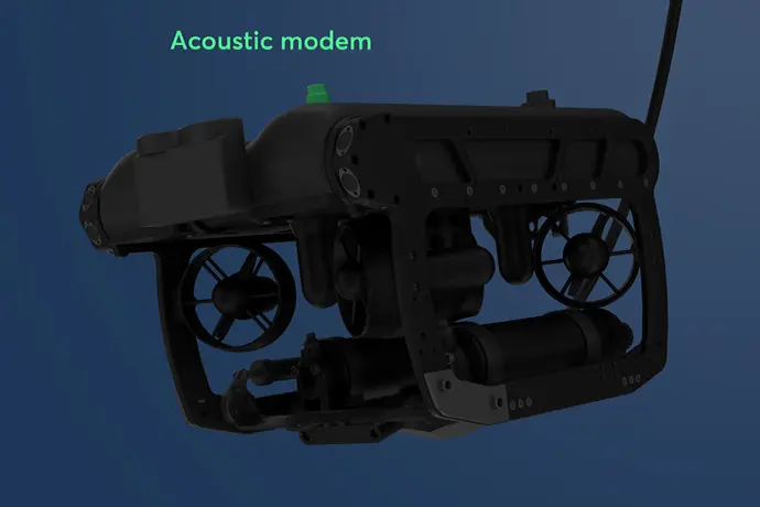 ROV with modem for underwater surveys ROV with modem for underwater surveys