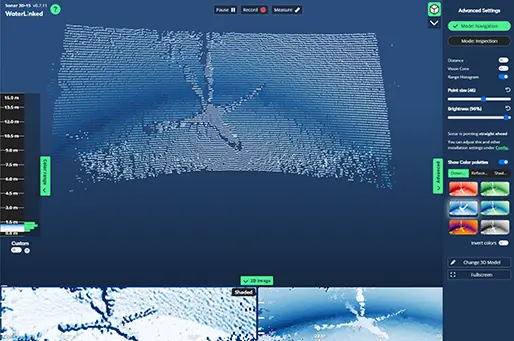 3D sonar no software needed Sonar 3D-15 web based GUI